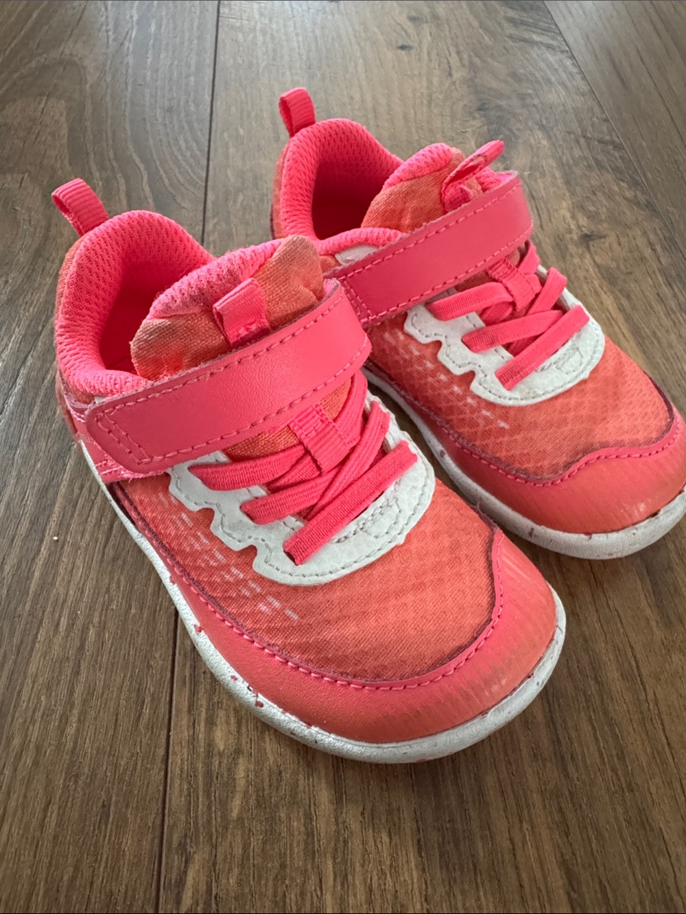 Merrell Bare Steps toddler girl sneakers, size 6, pink and orange
